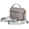 Damen-Umhängetasche aus Nylon in Grau mit Reißverschluss – Peterson