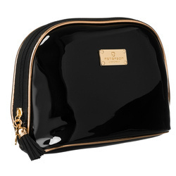 Elegante Damen Kosmetiktasche aus schwarzem, wasserabweisendem Material – Peterson