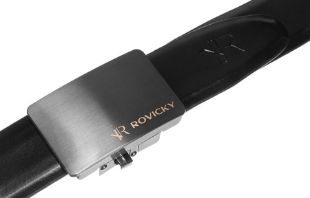 Herren Ledergürtel für Anzug mit automatischer Schnalle – Rovicky