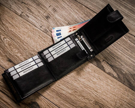 Elegante Herren Geldbörse mit RFID Protect Antiskimming-System – Rovicky