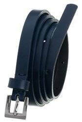 Damen Gürtel schmal mit silberner Metallschnalle, klassisch