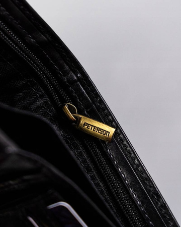 Große Herren-Geldbörse aus Leder mit Druckknopf - Peterson