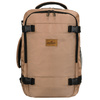 Reise-Rucksack aus Polyester in Beige, aufgehängt an atmungsaktiven Trägern – Peterson