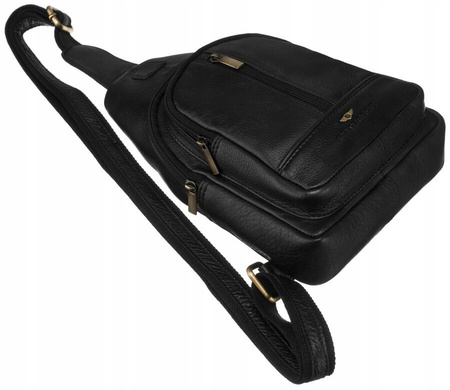 Herren-Rucksack aus Leder für eine Schulter – Peterson