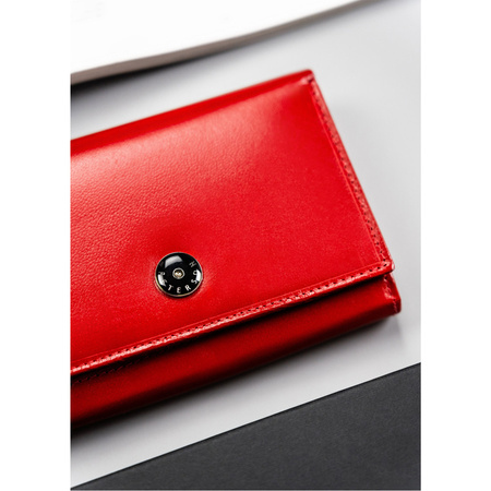 Moderne Damen Geldbörse in Rot mit RFID-Schutz – Peterson