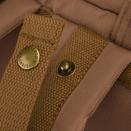 Damen-Rucksack aus Polyester und Öko-Leder in Braun, Ein-Kammer-Modell - Peterson