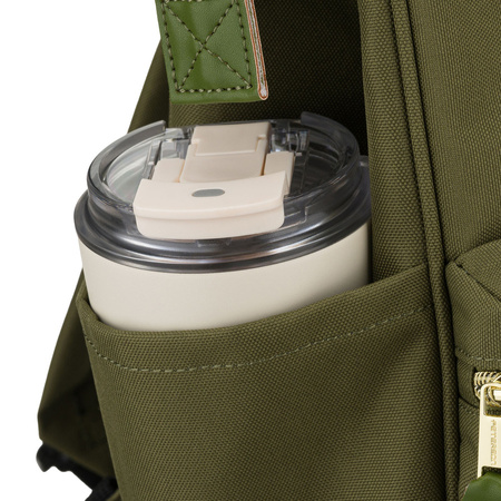 Grüner Damen-Rucksack aus Polyester mit Laptopfach, verstellbaren Schultergurten – Peterson