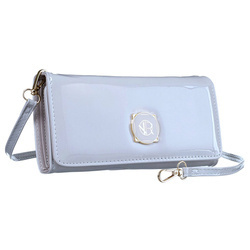 Graue, elegante 2-in-1 Handtasche-Portemonnaie mit Magnetverschluss – Rovicky