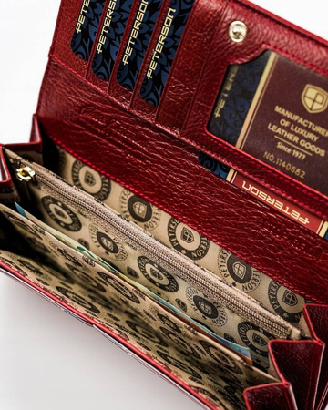 Klassische Damen Geldbörse aus Echtleder – Peterson