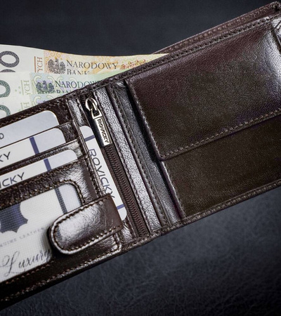 Herren Geldbörse aus Leder mit RFID-Schutz – Rovicky