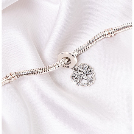Silberner Charm Herzbaum für Modulararmband – Peterson