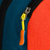 Touristenrucksack in Marineblau und Orange mit Reißverschluss – Peterson