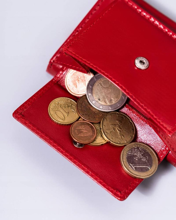 Kleine Damen Geldbörse aus Leder mit Druckknopf – Peterson