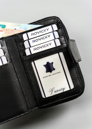 Klassische, vertikale Damen Geldbörse aus echtem Leder – 4U Cavaldi