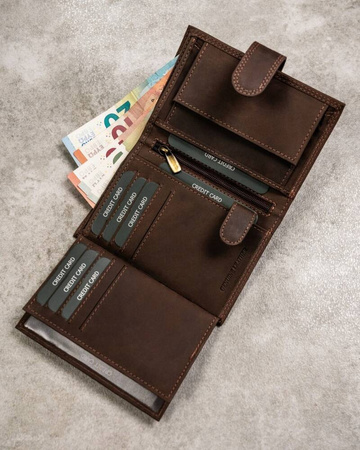 Herren Geldbörse aus Echtleder im Hochformat – Always Wild