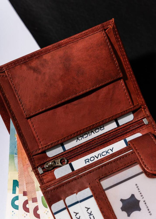 Große, vertikale Herren Geldbörse aus echtem Leder – Always Wild