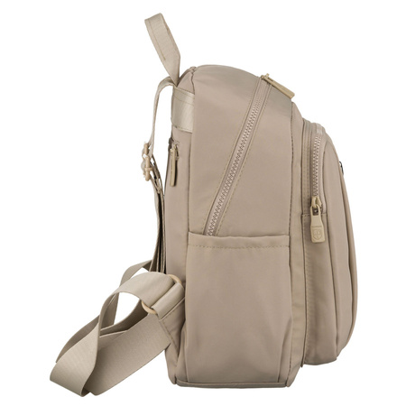 Praktischer Damen-Rucksack aus Polyester in Ecru, ein Hauptfach – Peterson