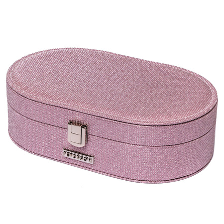 Rosa Schmuckkästchen mit eingebautem Spiegel – Peterson