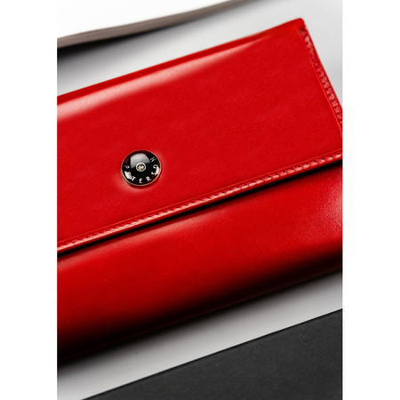 Damen Geldbörse für Münzen und Scheine in Rot mit RFID – Peterson