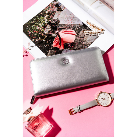 Elegante Damen Geldbörse groß mit Reißverschluss – Rovicky