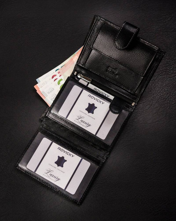 Große Herren Geldbörse aus Leder im Hochformat – Rovicky