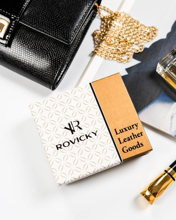 Kleine Damen Geldbörse aus Leder mit Druckknopf in Rot – Rovicky