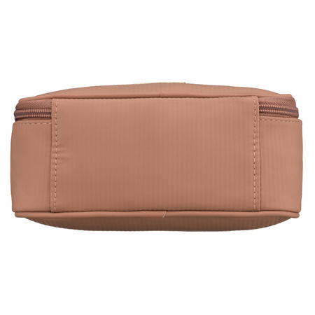 Ein-Kammer-Kosmetiktasche aus synthetischem Stoff in Beige mit praktischem Griff – Peterson