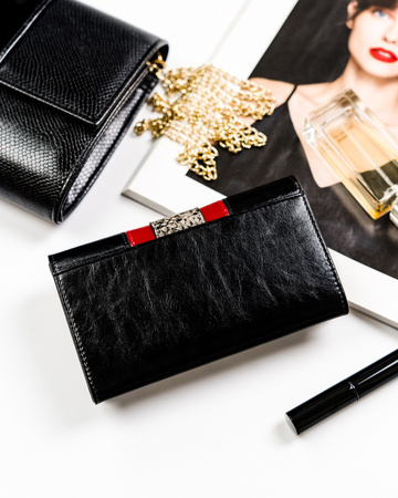 Damen Geldbörse aus Leder mit Schlangenledermuster – Peterson