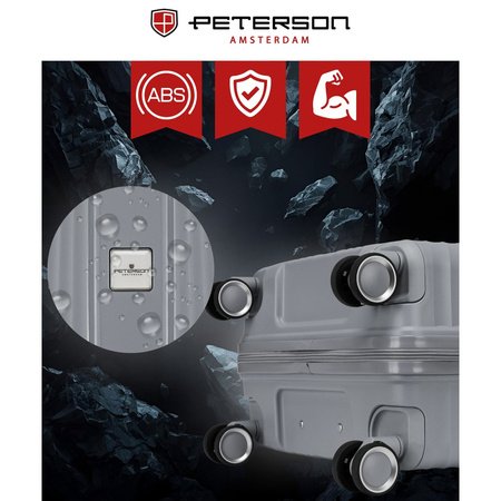 Peterson Koffer-Set aus ABS-Kunststoff in Grau