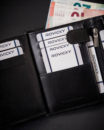 Herren Geldbörse aus Leder mit RFID-Schutz – Rovicky