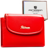 Horizontale, rote und glatte Damen-Geldbörse aus Öko-Leder mit Magnetverschluss – Peterson