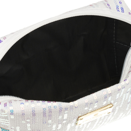 Kosmetiktasche aus Polyester in Weiß, ein Fach - Peterson