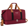 Geräumige Wochenendtasche aus Polyester in Weinrot mit Reißverschluss – Peterson