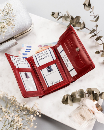 Herren Geldbörse aus Leder mit äußerem Münzfach – Rovicky