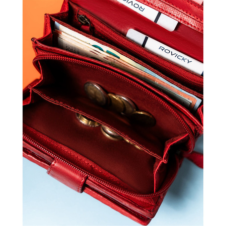 Moderne Damen Geldbörse mit Datenschutz – Rovicky