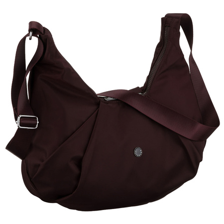 Große, burgunderrote Damen-Handtasche aus Polyester, passend für A4-Format – Peterson