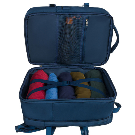 Reise-Rucksack aus Cordura in Marineblau, ausgestattet mit USB-Anschluss - Peterson