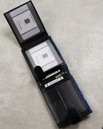 Herren Geldbörse aus Leder mit Dokumentenfach – Rovicky