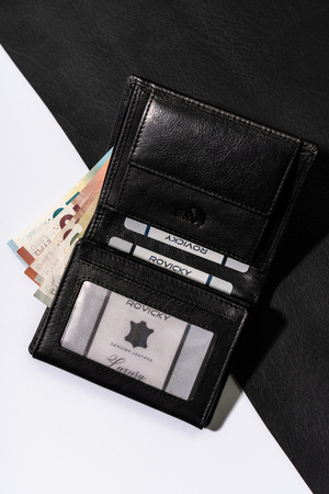 Herren Geldbörse Leder vertikal mit RFID-Schutz – Rovicky