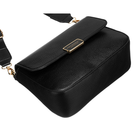 Schwarze Damen-Umhängetasche aus Öko-Leder mit Etui im Set – Peterson