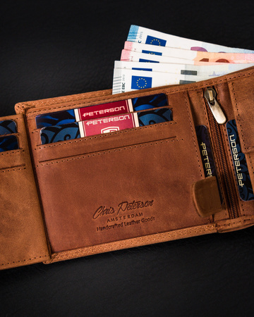 Herren Geldbörse aus Leder mit Fach für Fahrzeugschein – Peterson