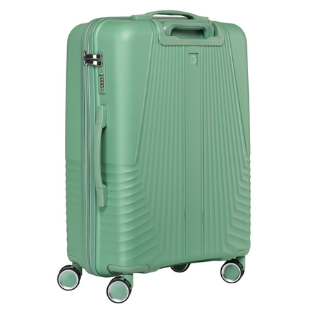 Peterson - Set aus Reisekoffern aus ABS-Kunststoff in Grün