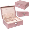 Rosa Schmuckschatulle mit Schlüssel und Schnappverschluss - Peterson