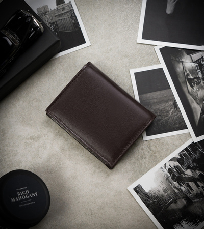 Herren-Geldbörse aus Leder mit Reißverschlusstasche - Always Wild