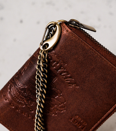 Herren Geldbörse aus Leder mit Reißverschluss – Peterson