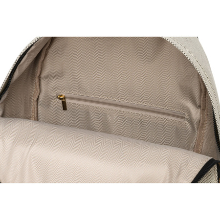 Großer, urbaner Damen Rucksack in Beige aus Canvas – Peterson