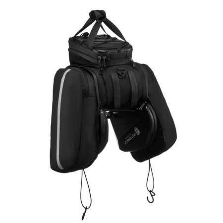 Schwarze Fahrradtasche für den Gepäckträger – Peterson