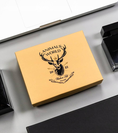 Große Herren Geldbörse aus Echtleder in Hochformat – Always Wild