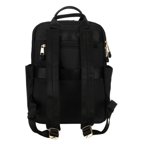 Peterson – Schwarzer Damen-Rucksack aus Nylon mit verstellbaren Trägern