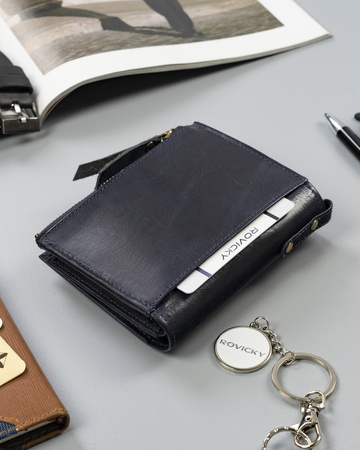 Herren Geldbörse aus Echtleder im Retro-Stil – Rovicky